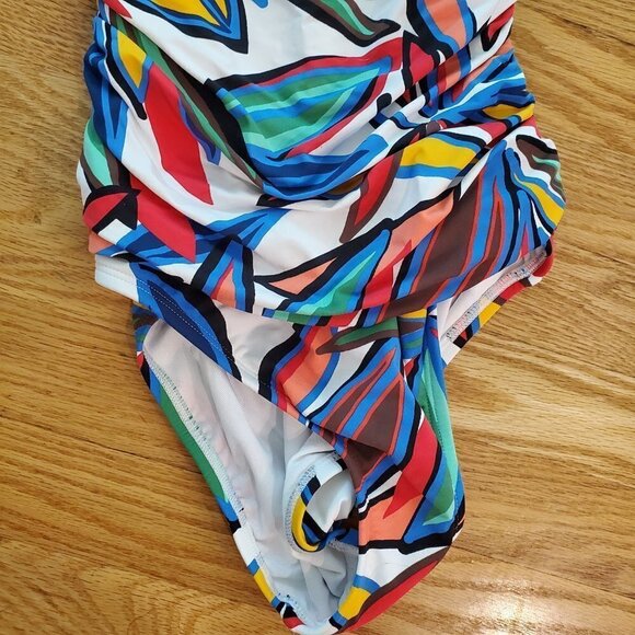 NWT Bleu Rod Beattie Lush Life Shirred 1 Pc Swimsuit Padded Underwire Sz 4 - Picture 5 of 8